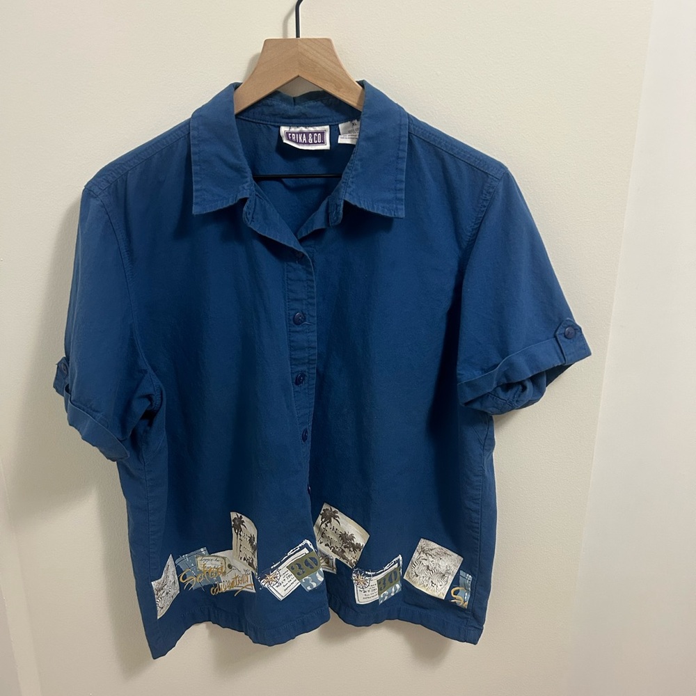 Vintage vacation button up